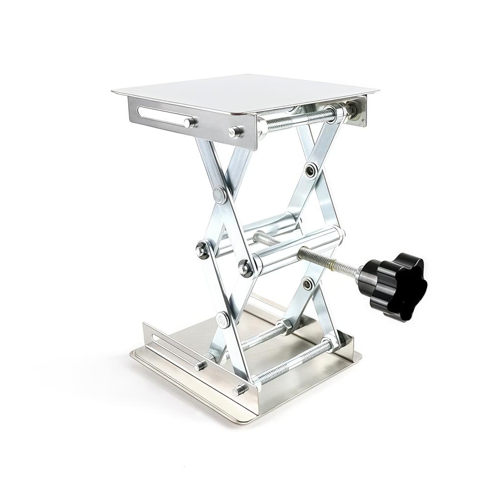 1pc Heavy duty adjustable stainless steel laboratory jack bracket - expandable lifting platform, height range of 1.8 inches to 6