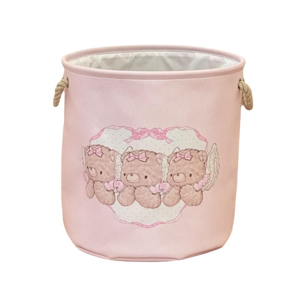 Round Shape Dirty Clothes Basket Cartoon Sundries Storage Basket Laundry Hamper  for Home