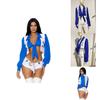 Eye-catching Starry Cheerleader Costume For Women Ideal For Halloween And Events