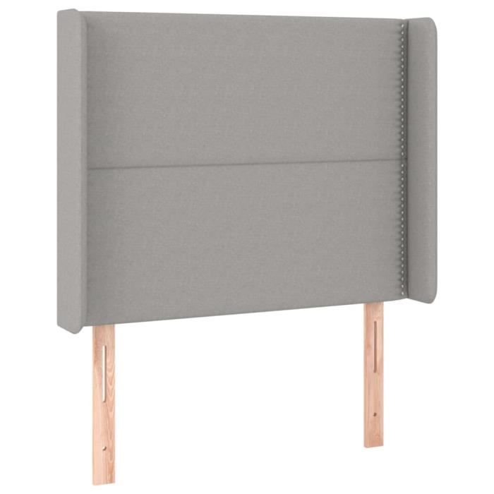 VidaXL Headboard with Ears Light Grey 93x16x118-128 Cm Fabric3119422