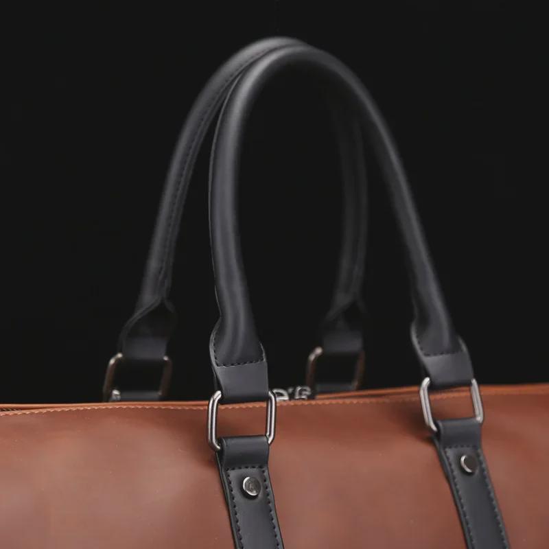 Мужская дорожная сумка через плечо Crazy Horse Leather Retro, большая вместимость
