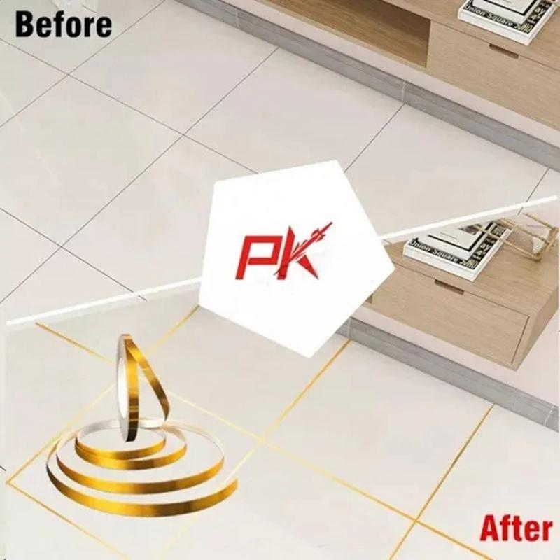 50 м/рулон, самоклеющиеся наклейки для напольной плитки, водостойкая уплотнительная лента для зазора в стене, полоска для напольной плитки, красивая наклейка на шов, украшение стены