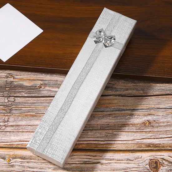 Прямоугольная подарочная коробка для украшений с крышкой и бантом, подарочная коробка на День святого Валентина, для подружки невесты, на свадьбу, на день рождения, коробка для упаковки ожерелья, браслета