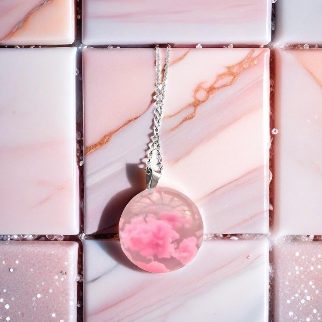 Подвеска-кулон «Голубое небо и белое облако»