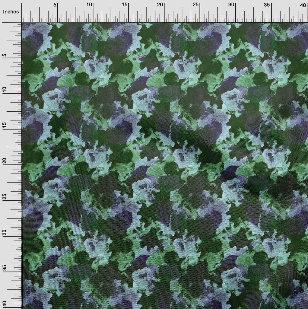 oneOone Ткань Cotton Flex Green Abstracts Craft Projects Decor Fabric Printed By The Yard 40 Inch