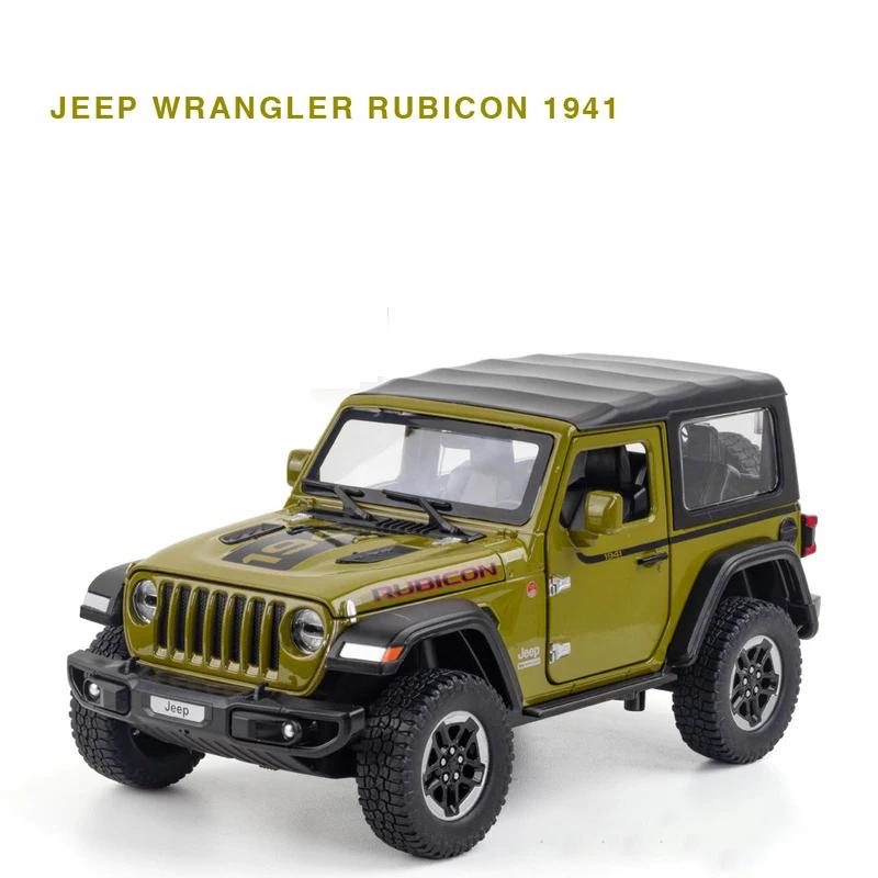 Масштаб 1/20 Jeep Wrangler Rubicon литые модели автомобилей из сплава металлические игрушечные внедорожники модель автомобиля имитационная коллекция детский подарок