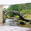 Главная Настенное украшение Гобелен Фэнтези Каменная арка Мост Пейзаж Фон Офис Гостиная Гобелен