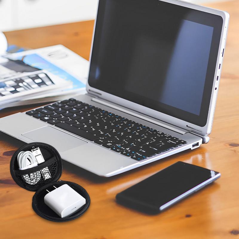 Data Cable Storage Bag Waterproof Travel Organizer Bag Portable Carry Case Double Layers Storage Bag for Cable Cord USB Charger