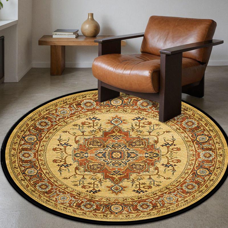 Винтажный круглый ковер Bohemia, коврик для стула, пушистый ковер, декор для гостиной, дома, большие ковры для больших площадей, противоскользящие коврики для ванной, прихожей, для ног