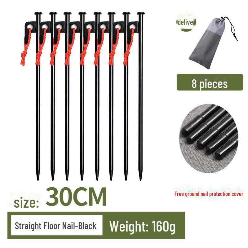Outdoor Camping Windproof Steel Tent Peg Set