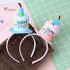 Modern Handcrafted Cake Candle Hat Shape Hair Hoop Convenient Children Birthday Holiday Supplies