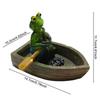 Resin Frog Decoration Bright Frog Ornament Frog Pond Statue Garden Decor Miniature Sculpture Outdoor Landscape Figurine Water