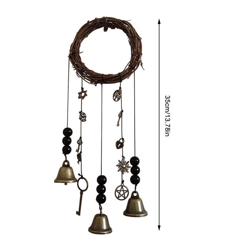 Witch Bells Outdoor Metal Wind Chimes Yard Garden Hanging Ornament Magical Wind Chimes Witch Bells Protection For Door Knob Hang
