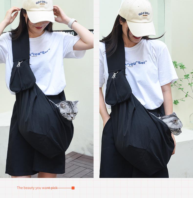 Сумка-кроссбоди для питомцев - Портативная, вместительная наплечная сумка для выгула кошек и собак