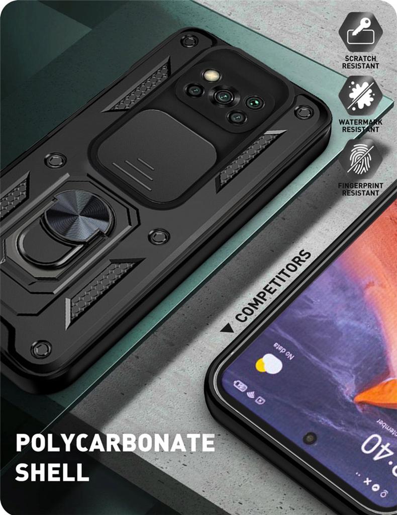 Для Xiaomi Pocophone Poco X3 чехол противоударный бронированный магнитный автомобильный держатель кольцо чехлы для телефонов для PocoX3 Pro X3 X 3 NFC задняя крышка
