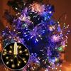 Solar Powered Fireworks Hanging Lights with 8 Lighting Modes,LED Fairy Lights,Christmas and Halloween Decorations,Christmas Tree Atmosphere,courtyard