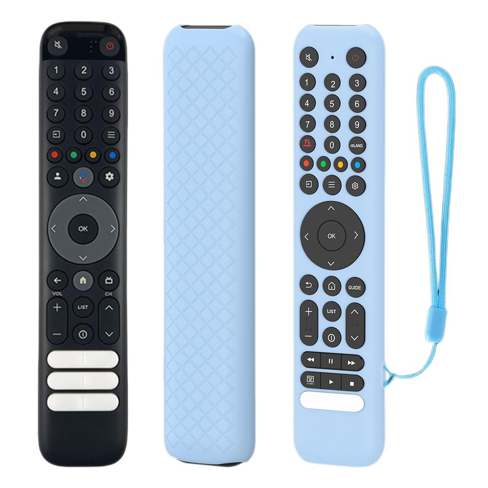 Silicone Remote Case for TCL RC716/RC833 GUB1 TV Remote Control Case Anti-Slip Remote Protective Case Shockproof Silicone Sleeve
