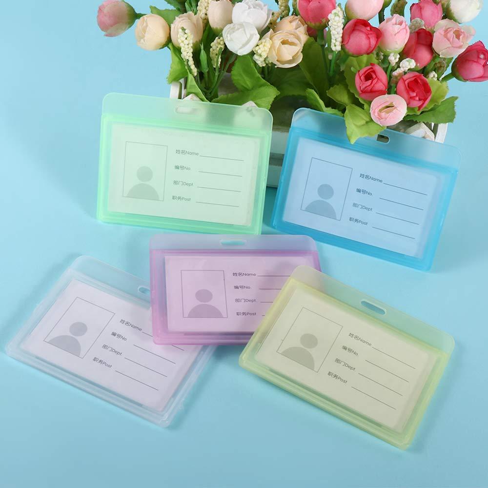 Tag Retractable Key Holder Horizontal ID Card Holder Badge Holder Name Card Cover Bank Card Holder