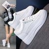 Женские туфли на толстой подошве с внутренней платформой, маленькие белые туфли 2025 весна-осень, новая повседневная обувь, универсальная корейская версия для спорта и путешествий