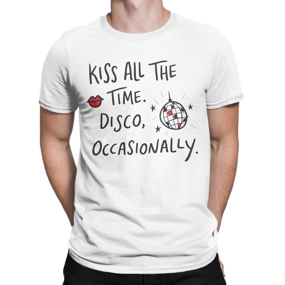 Men Women Kiss All The Time T Shirts Harrys Styles 2026 New Album Cotton Tops Novelty Short Sleeve Round Neck Tee Unique TShirt
