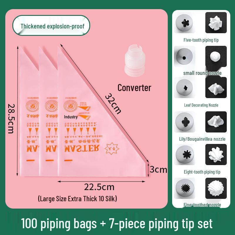 Exclusive New User Offer: Extra Large & Thick Disposable Food-Grade Piping Bags with Tips for Icing Decoration.