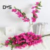 6Pcs Artificial Bougainvillea Speetabilis Realistic Fake Flower Wedding Party Indoor Home Office Table Centerpiece Faux Flower Decoration