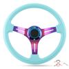 6?Болт гоночный руль замена 350 мм диаметр универсальная глубокая тарелка светло-голубой