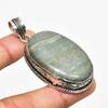 Ювелирный кулон ручной работы с полосатым зеленым опалом, посеребренный 925 пробы, 2,27 дюйма