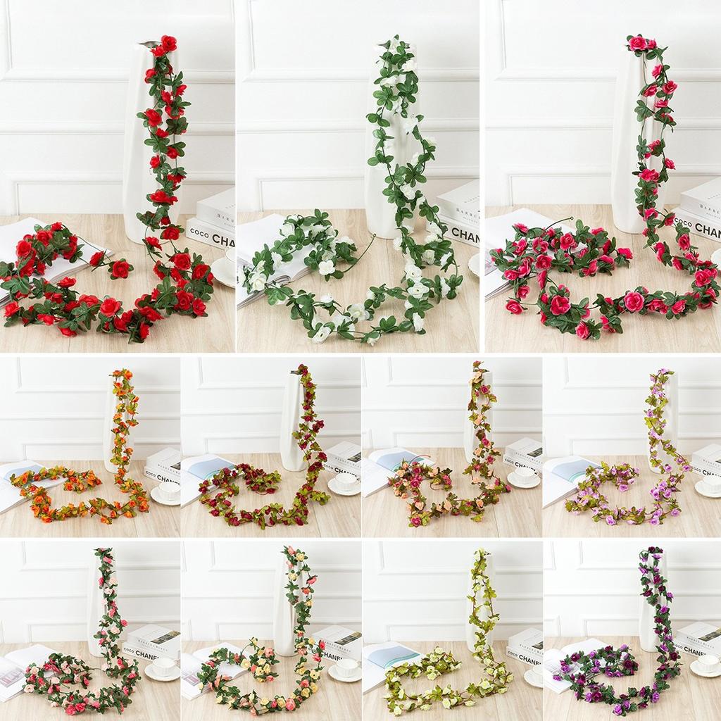 Стильная 45 цветов шелковая роза подвесная гирлянда для декора кабинета