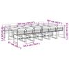 13 Piece Outdoor Dining Set with Cushions White Textilene