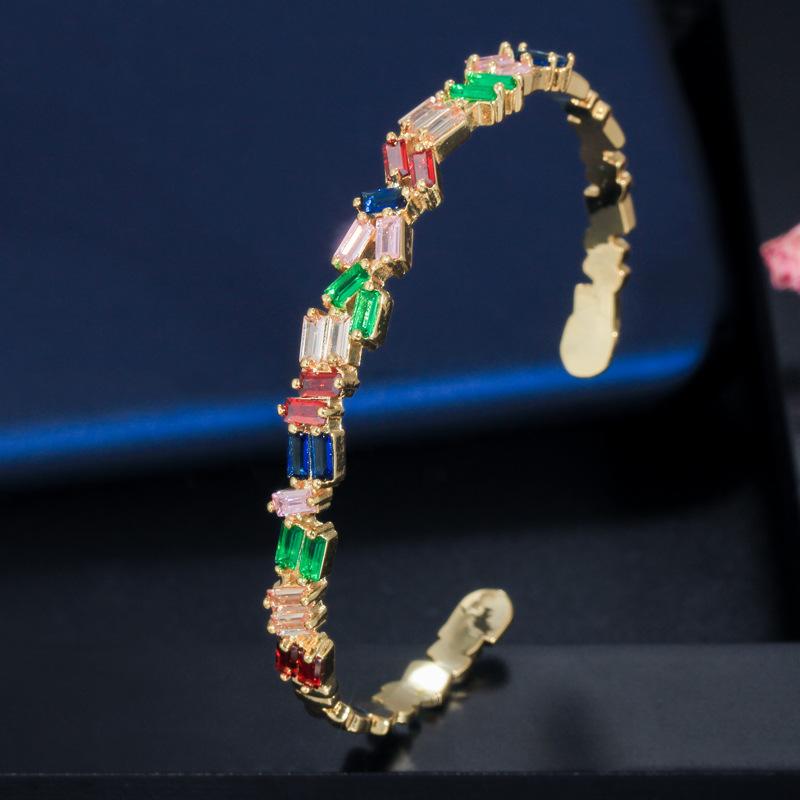 S0156 Простой нерегулярный браслет-ручка с цирконами Женское украшение для рук