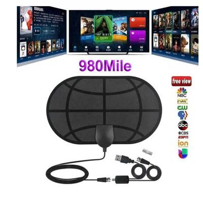 4K 25ДБ Высокогейн HD ТВ DTV Приставка Цифровая ТВ Антенна 980 Миль Усилитель Активная Комнатная Антенна HD Плоский Дизайн