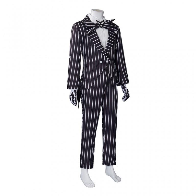 Christmas Nightmare Cosplay Costume Jack Skeleton Anime Roleplay Outfit Mens Halloween Party Wear