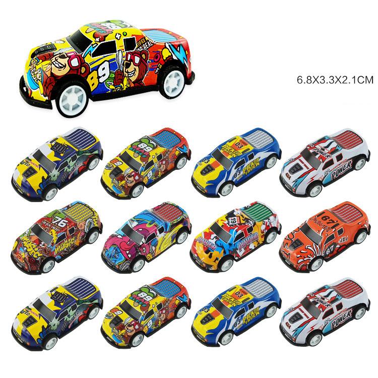 Мини-игрушки Граффити Жестяные машинки 48 шт. Литой железный пикап с граффити настольные аксессуары Модель автомобиля