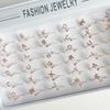 10Pcs Letter Ring with Zirconium Opening, Finger Ring, Simple and Retro Design