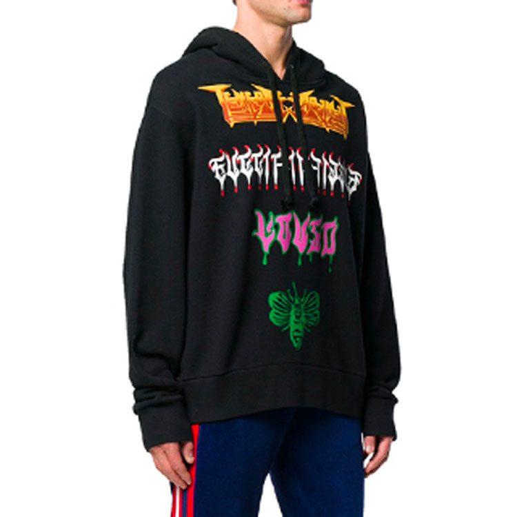 Gucci Толстовки Мужские С капюшоном Умеренные Обычные 475374 XJAKM 1082