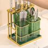 Mildew-Proof Kitchen Storage Rack Wall Mounted Cutlery Organizer Drain Rack  Kitchen Countertop