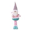 Pink Plush Christmas Doll Retractable Standing Snowman Santa Reindeer Grandma Dolls for Bedroom Home Window Desktop Decoration