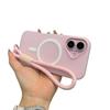 Новый 3 В 1 со шнурком Чехол для Magsafe для iPhone 17 16e 16 15 14 Plus 13 11 12 Pro Max Магнитная беспроводная зарядка Матовый чехол