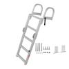 Boat Ladder 5 Step Boat Folding Ladder Aluminum 200KG Load Capacity Marine Pontoon Ladder For  Yachts Ships Swimming Pools