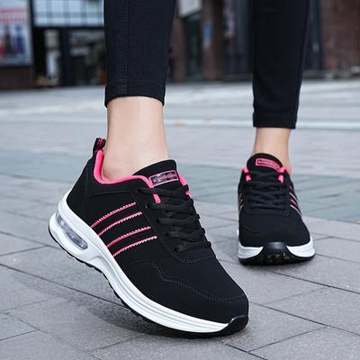 Новая осенне-зимняя обувь большого размера для женщин, кроссовки, кожаная поверхность, воздушная подушка, женская спортивная обувь на плоской подошве, женщины