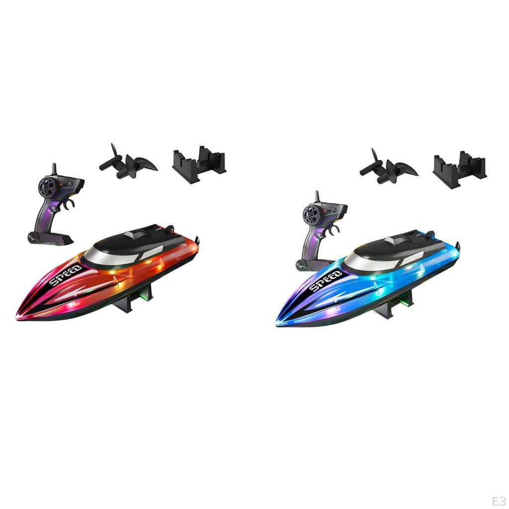 Радиоуправляемая гоночная лодка со световой декорацией, реалистичный катер для озер, подарок для мальчиков и девочек