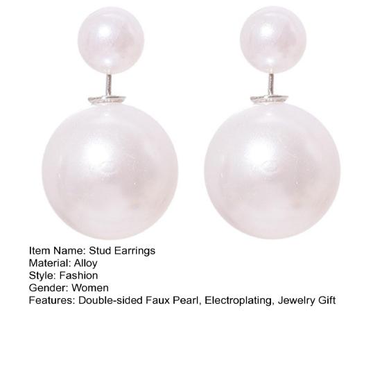 1 Pair Ear Studs Elegant Temperament Minimalist Geometric Electroplating Decorative Gifts