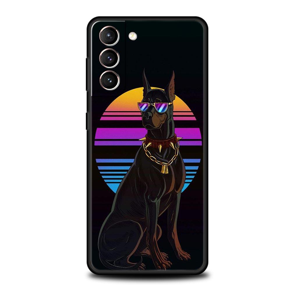Чехол для телефона с изображением добермана для Samsung Galaxy S26 S25 S24 S23 S22 S20 S21 FE Ultra S25 Edge Plus 5G Мягкий ТПУ Чехол Fundas Capas Сумка