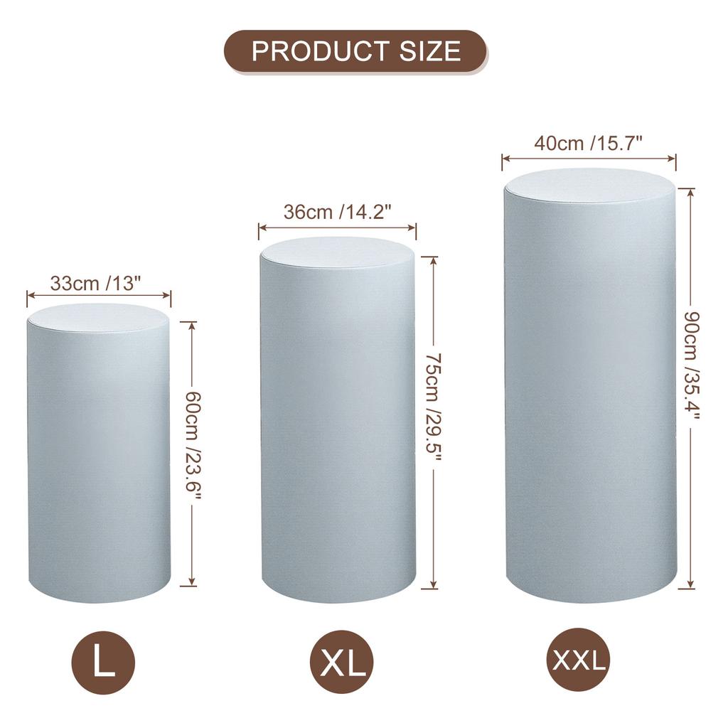 3/5 шт. Чехол для плинтуса, эластичный чехол для пьедестала, колонны, цилиндра, цилиндрические чехлы из спандекса для подставки для украшения на день рождения, свадьбу