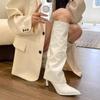 Women's Pants Leg New Boot Ladies Fashion Non Slip High Heels Shoe Casual Walking Women Shoes Comfortable Pointed Long Boots