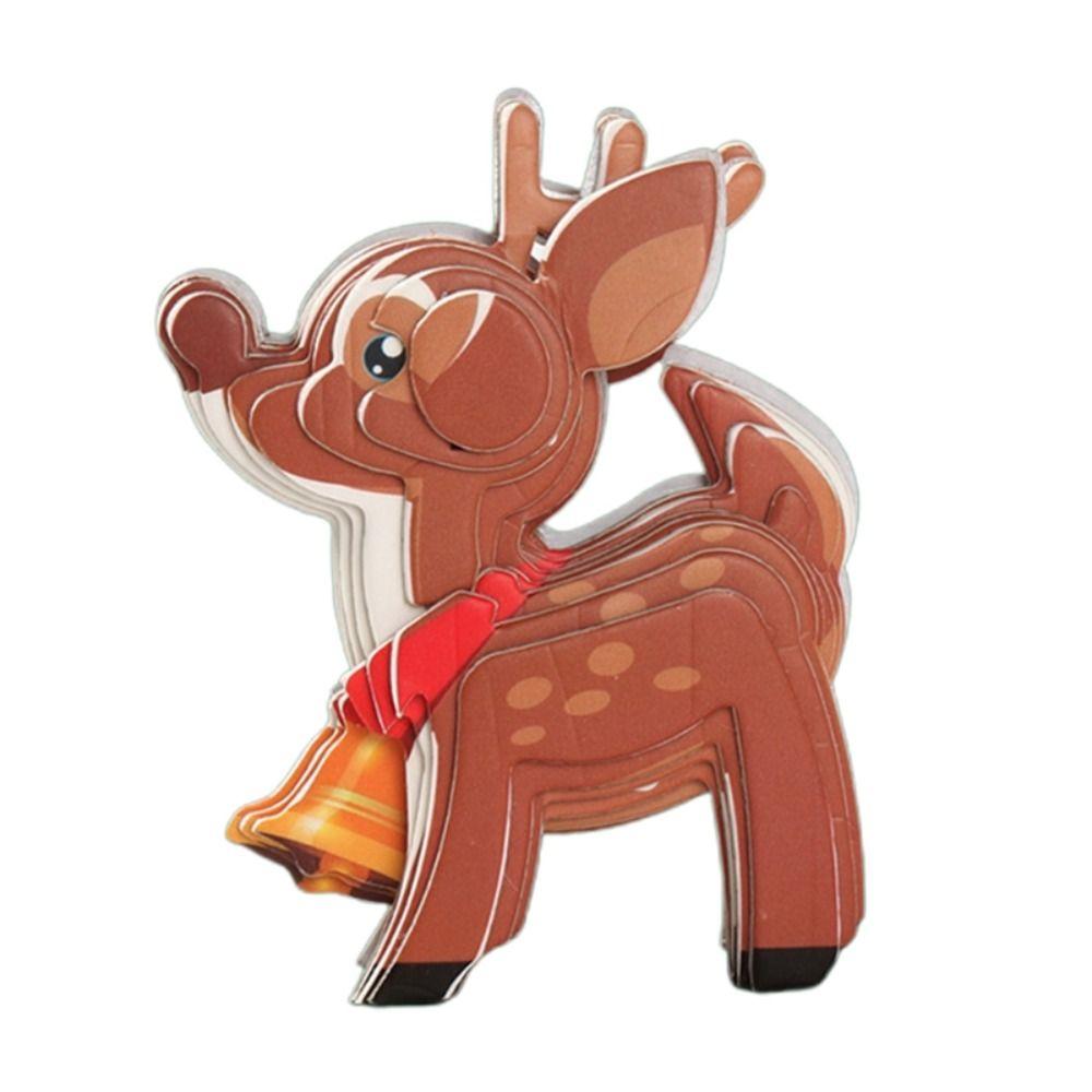 Трехмерная рождественская 3D бумажная головоломка, модель снеговика, животное, игрушка, 3D картонная модель для малышей