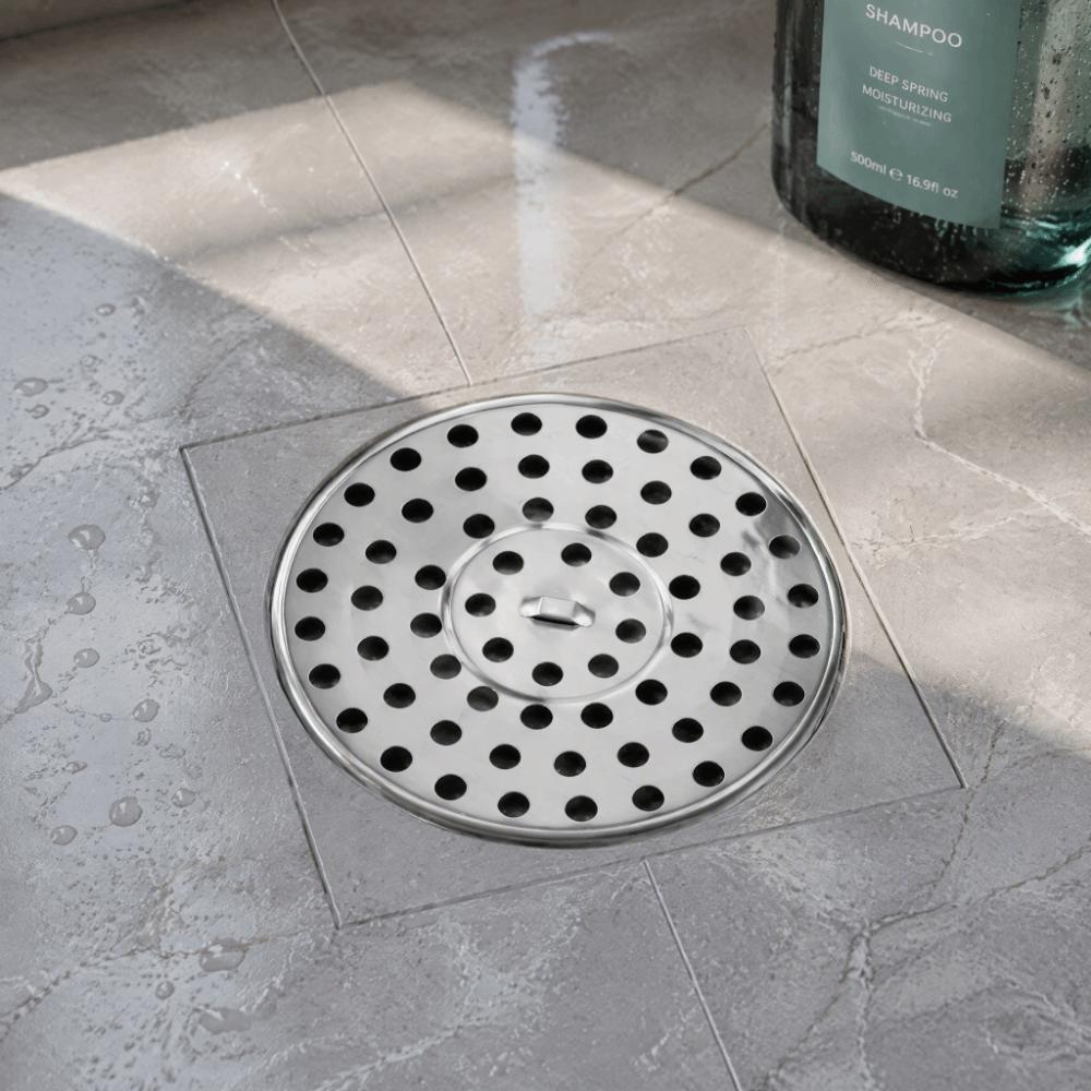 2 Pack Small Holes Shower Floor Drain 8.5cm/3.34inch Diameter Floor Drainage Gully Shower Floor