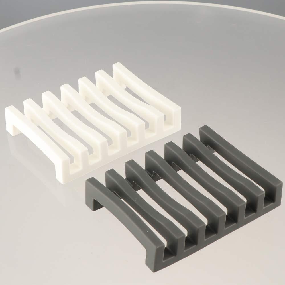Non-slip Bar Soap Dish Silicone Soap Box Drainer Soap Holder Kitchen