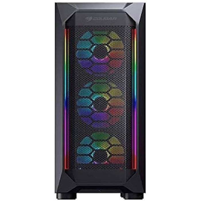 Boîtier ATX Semi-Tour - COUGAR - Noir - Format Midi - Taille ATX - Refroidissement Optimal